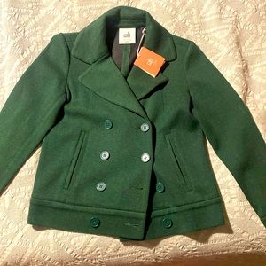 NWT Green cotton-acrylic sweater jacket from cabi